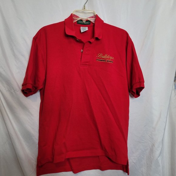 Vintage Fresno State Polo Shirt Embroidered Chest Logo Red Cotton Size M - Picture 1 of 6